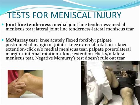 knee menisci physical exam